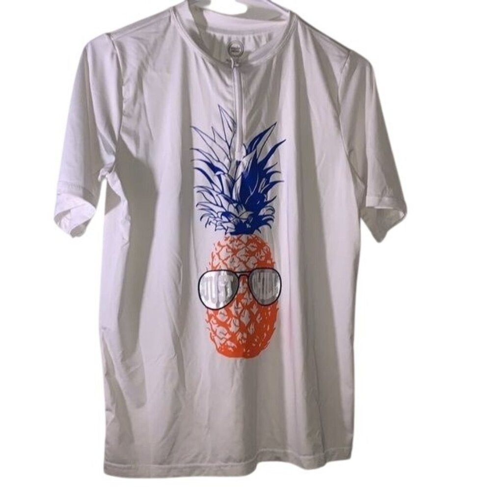 Boys Wonder Nation XL/XG White T-Shirt With Pineapple Graphic